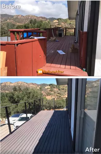 בניית דק לפני ואחרי